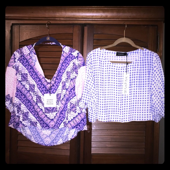 Limited time! NWT boxy boho crop tops BUNDLE! - Picture 1 of 7